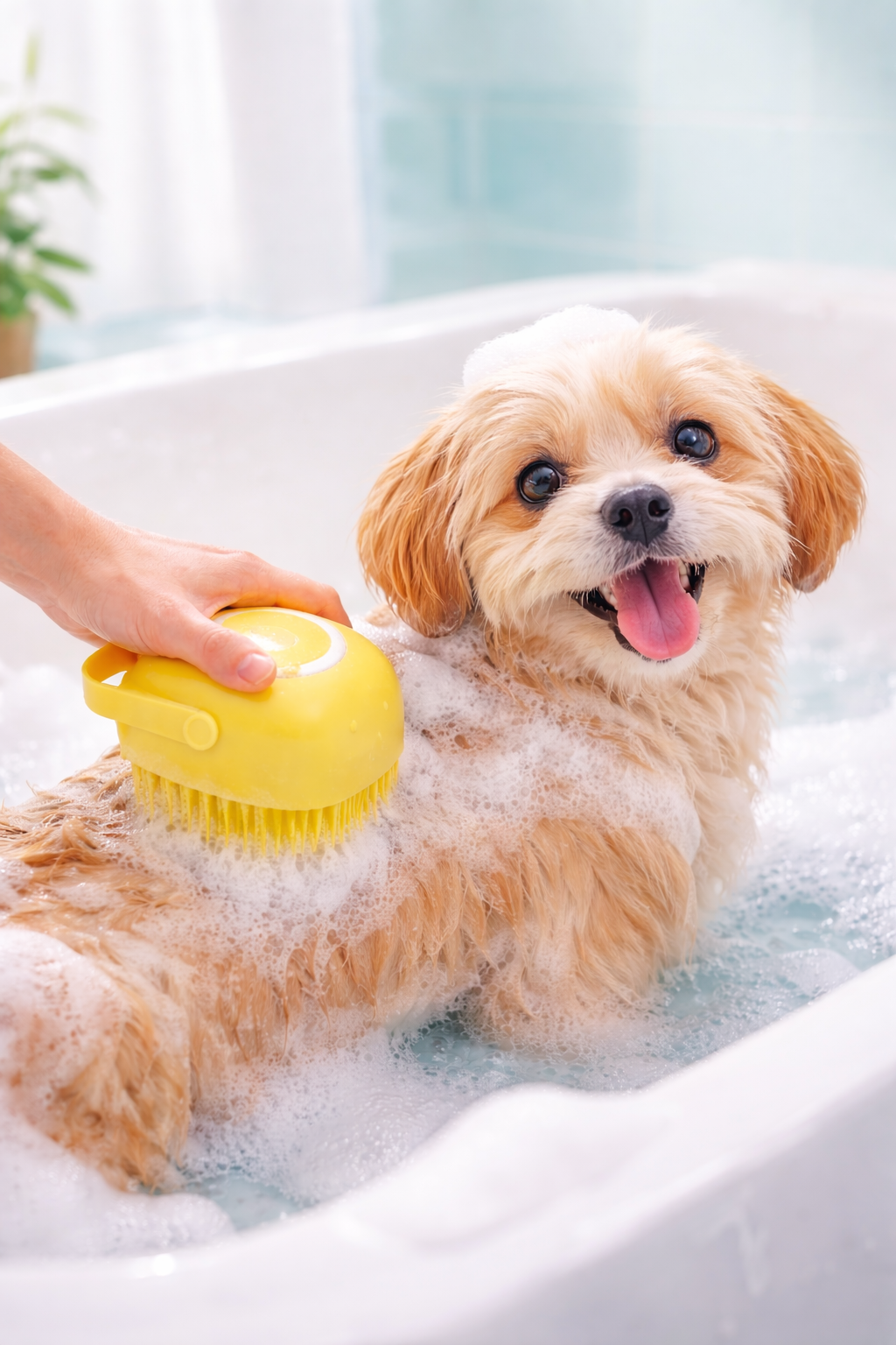מברשת הרחצה לכלב